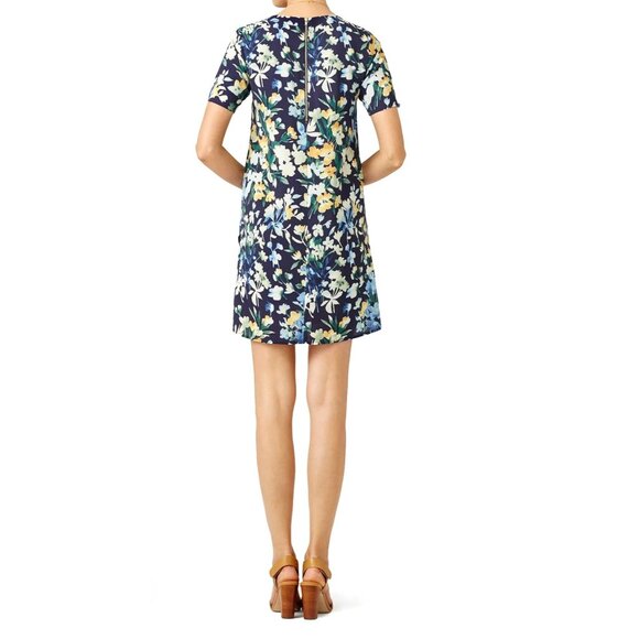 Slate & Willow Womens Blue Floral Throw Shift Dress S Short Feminine Fairycore - Picture 2 of 16